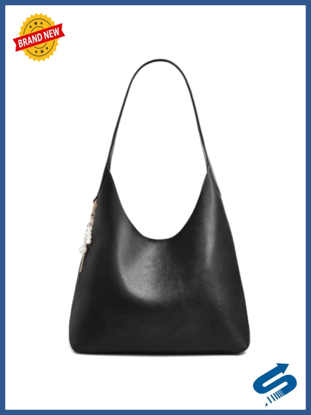 Slouchy Suede Vegan Leather Hobo Shoulder Bag Travel Tote